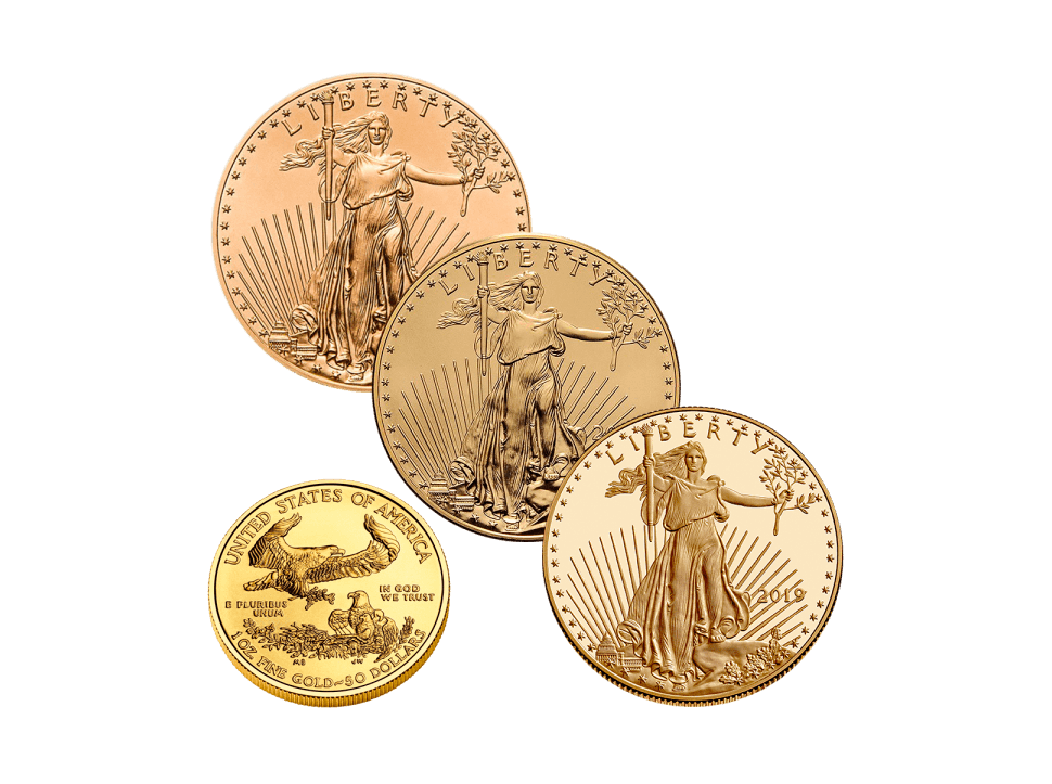 Buy original gold coins 1 oz Gold American Eagle with Bitcoin!
