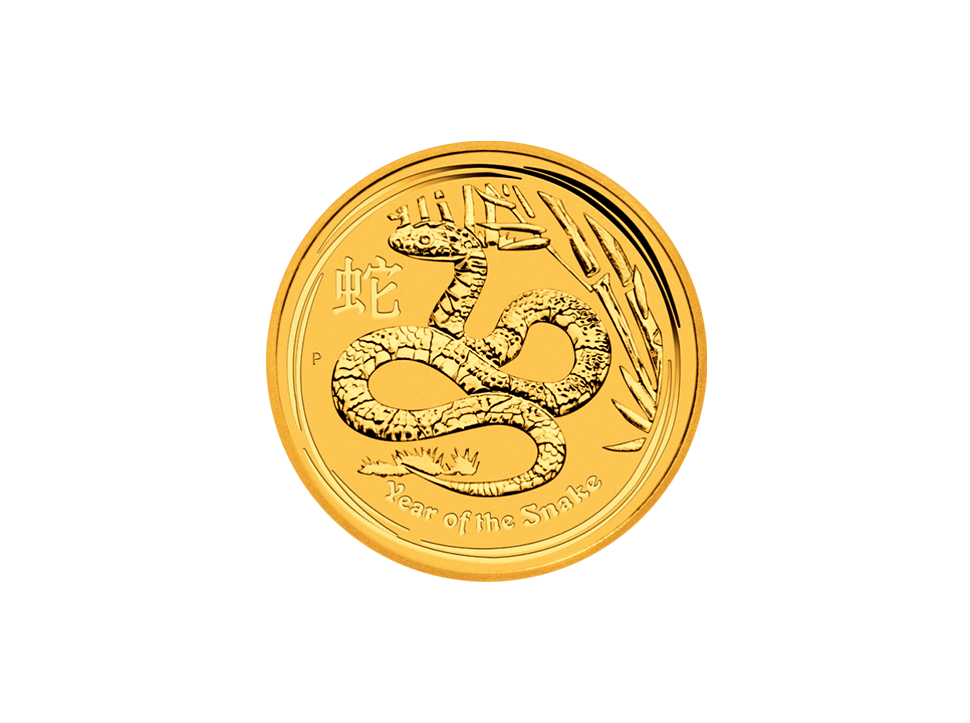Buy original gold coins 1 oz Gold Australia Lunar 2013 Snake with Bitcoin!