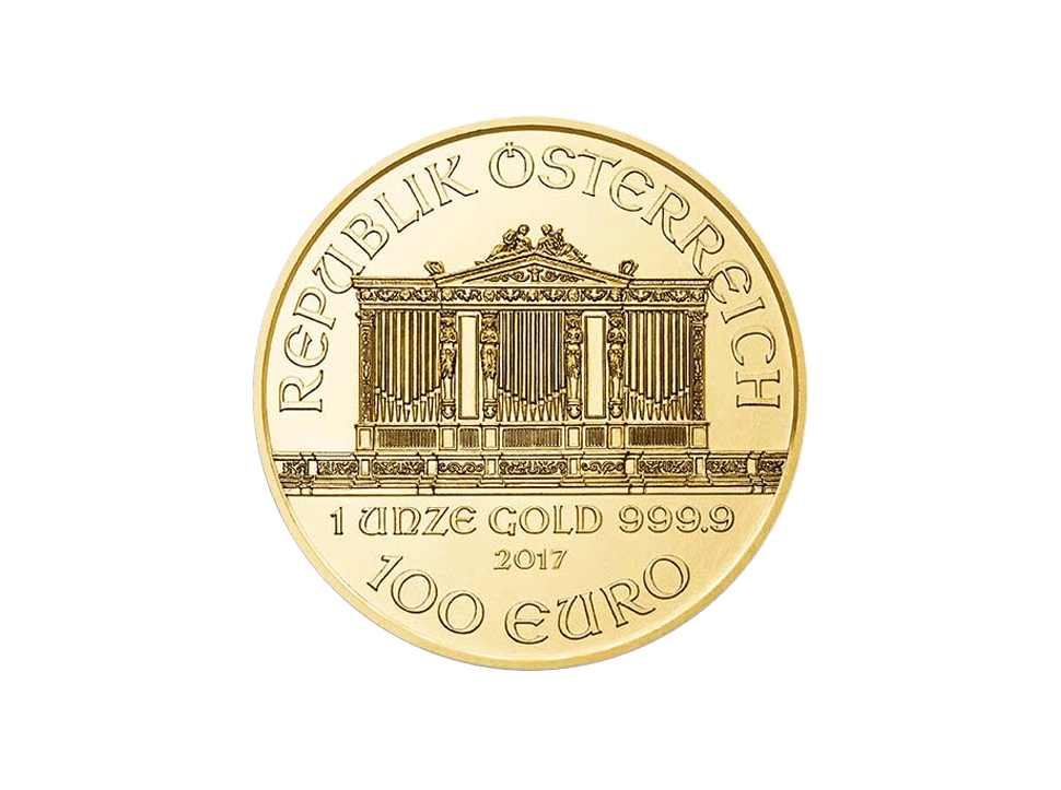 Buy original gold coins Austria 1 oz Vienna Philharmonic Gold with Bitcoin!
