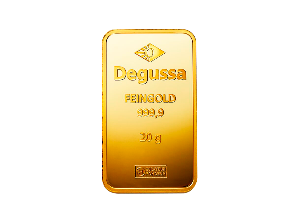  BitDials | Buy original Degussa Gold Bar (embossed) 20 g with Bitcoin!