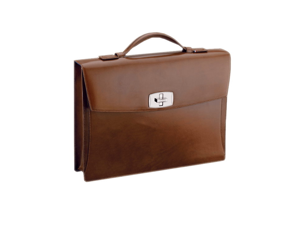 Buy original leather bags S.T. Dupont  Tourniquet Briefcase Line D Leather Brown 181100 with Bitcoin!