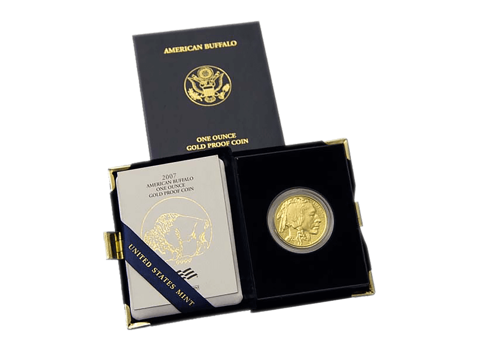 Buy original gold coins USA 1 oz American Buffalo Polished Plate Gold with Bitcoin!