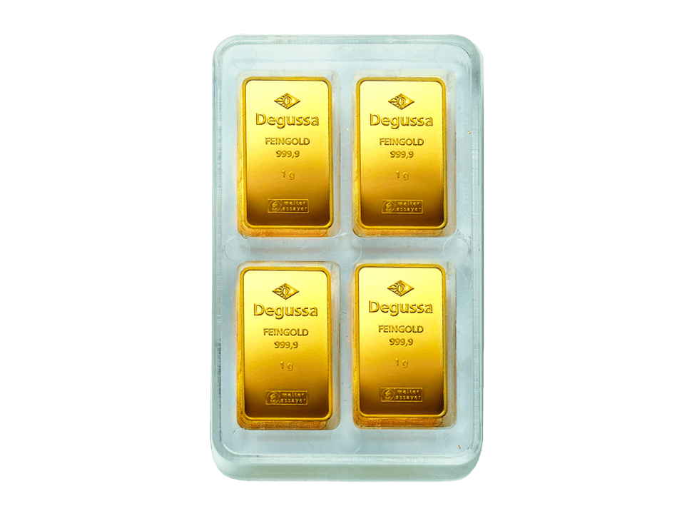  BitDials | Buy original Degussa Gold Bar (minted) 4 x 100 gram with Bitcoins!