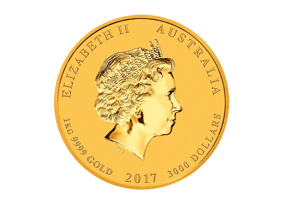 Buy original gold coins 1 kg Gold Lunar Cock 2017 with Bitcoin!