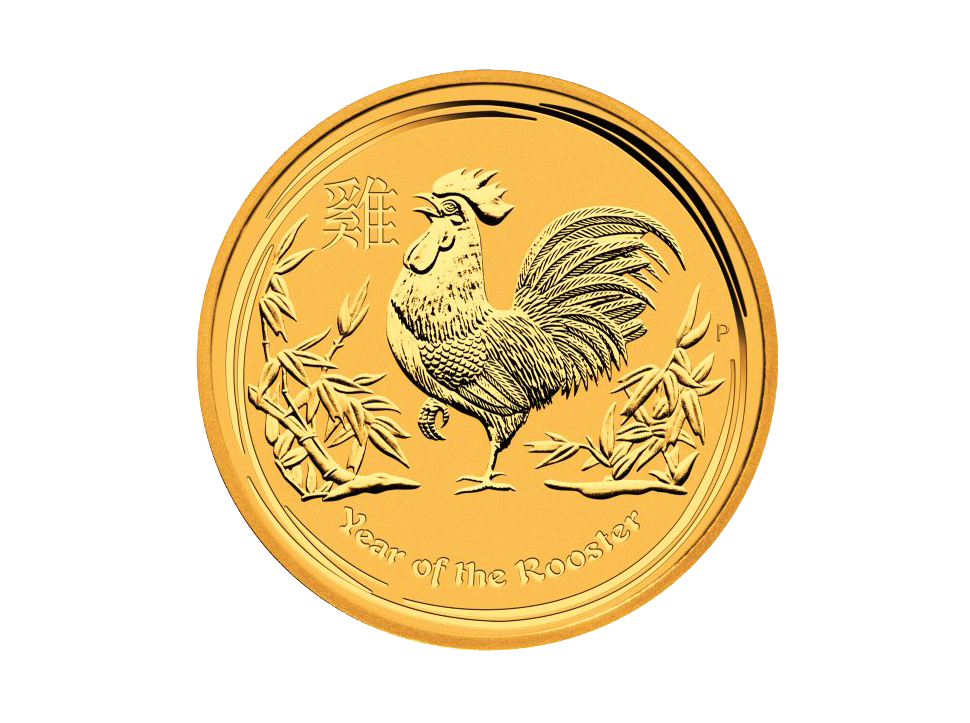 Buy original gold coins 1 kg Gold Lunar Cock 2017 with Bitcoin!