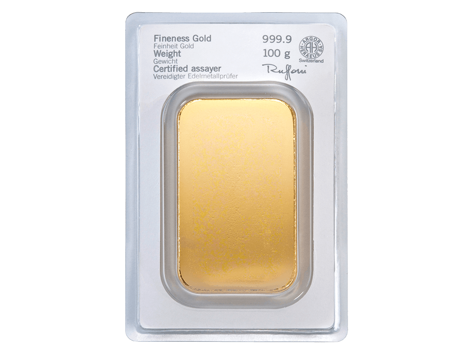 BitDials | Buy original Heraeus Gold Bar (minted) 100 g with Bitcoins!
