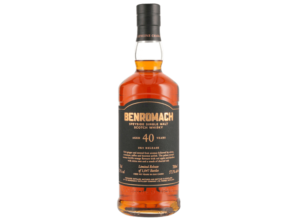 Buy original Whiskey Benromach 40 YO Single Malt with Bitcoin!