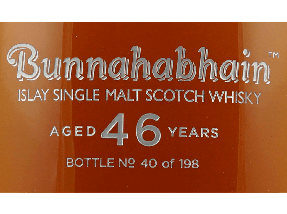 Buy original Whiskey Bunnahabhain 46 years Eich Bhana Lir with Bitcoin!